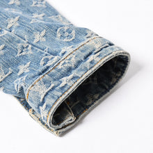 画像をギャラリービューアに読み込む, 極美品 Louis Vuitton ルイヴィトン モノグラム デニムジャケット 08ss RW052W WHJA01CF7 ブルー サイズ38 中古 4a006349