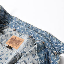 画像をギャラリービューアに読み込む, 極美品 Louis Vuitton ルイヴィトン モノグラム デニムジャケット 08ss RW052W WHJA01CF7 ブルー サイズ38 中古 4a006349