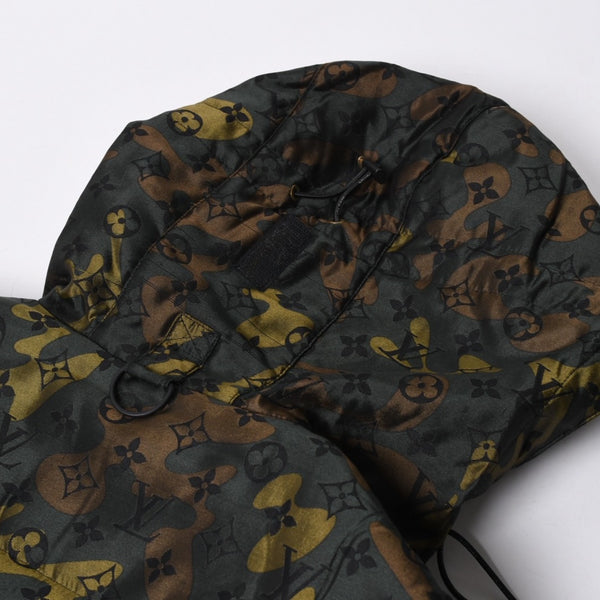 極美品 LOUIS VUITTON ルイヴィトン ダウンジャケット 中綿ジャケット カモフラージュ 村上隆 サイズ6 カシミヤ 迷彩 中古 4a005712