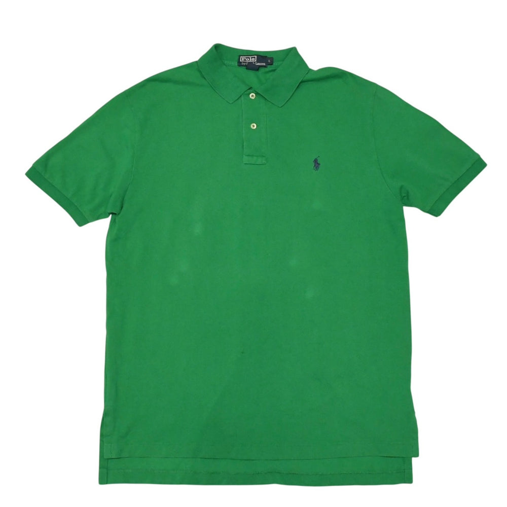 POLO RALPH LAUREN ポロ ラルフローレン ポロシャツ 襟付き グリーン サイズ L コットン 美品 中古 4a006298