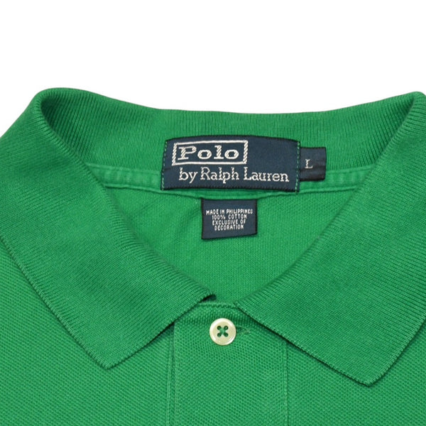 POLO RALPH LAUREN ポロ ラルフローレン ポロシャツ 襟付き グリーン サイズ L コットン 美品 中古 4a006298