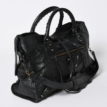 将图片加载到图库查看器中。 極美品 BALENCIAGA バレンシアガ ザ・シティ 115748 ブラック レザー ブロンズ金具 2WAY ハンドバッグ ショルダーバッグ 中古 4a006503