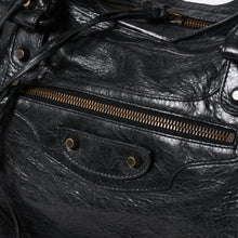 将图片加载到图库查看器中。 極美品 BALENCIAGA バレンシアガ ザ・シティ 115748 ブラック レザー ブロンズ金具 2WAY ハンドバッグ ショルダーバッグ 中古 4a006503