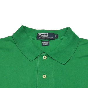 POLO RALPH LAUREN ポロ ラルフローレン ポロシャツ 襟付き グリーン サイズ L コットン 美品 中古 4a006298