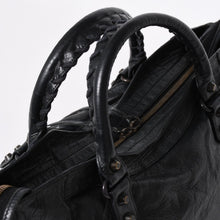 将图片加载到图库查看器中。 極美品 BALENCIAGA バレンシアガ ザ・シティ 115748 ブラック レザー ブロンズ金具 2WAY ハンドバッグ ショルダーバッグ 中古 4a006503