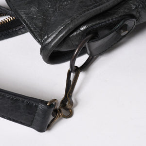 極美品 BALENCIAGA バレンシアガ ザ・シティ 115748 ブラック レザー ブロンズ金具 2WAY ハンドバッグ ショルダーバッグ 中古 4a006503