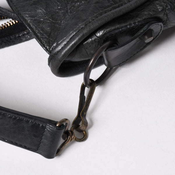 極美品 BALENCIAGA バレンシアガ ザ・シティ 115748 ブラック レザー ブロンズ金具 2WAY ハンドバッグ ショルダーバッグ 中古 4a006503