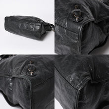 将图片加载到图库查看器中。 極美品 BALENCIAGA バレンシアガ ザ・シティ 115748 ブラック レザー ブロンズ金具 2WAY ハンドバッグ ショルダーバッグ 中古 4a006503