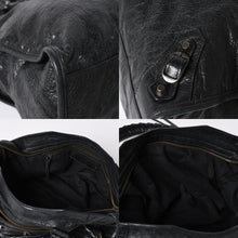 将图片加载到图库查看器中。 極美品 BALENCIAGA バレンシアガ ザ・シティ 115748 ブラック レザー ブロンズ金具 2WAY ハンドバッグ ショルダーバッグ 中古 4a006503