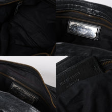 将图片加载到图库查看器中。 極美品 BALENCIAGA バレンシアガ ザ・シティ 115748 ブラック レザー ブロンズ金具 2WAY ハンドバッグ ショルダーバッグ 中古 4a006503
