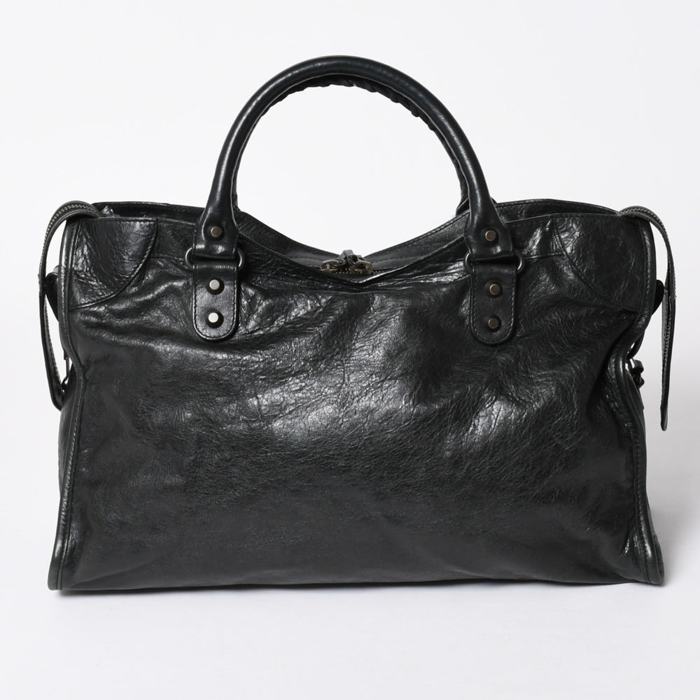 極美品 BALENCIAGA バレンシアガ バッグ ザ シティ 2WAY バッグ ブラック ハンドバッグ ショルダーバッグ 115748 中古 4a006502