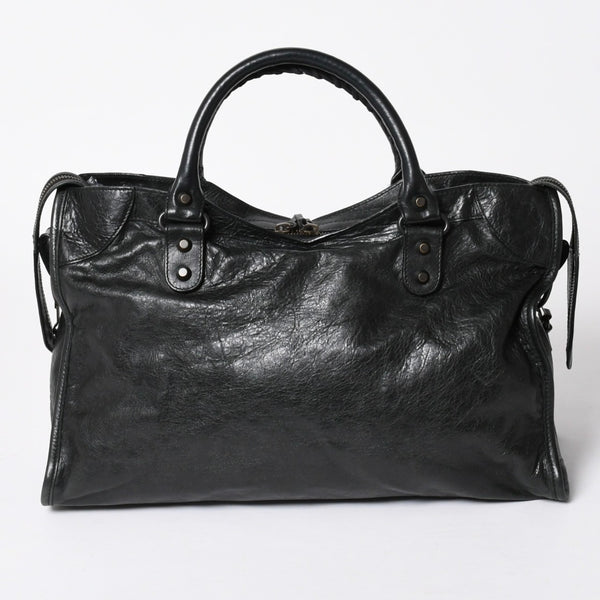 極美品 BALENCIAGA バレンシアガ バッグ ザ シティ 2WAY バッグ ブラック ハンドバッグ ショルダーバッグ 115748 中古 4a006502