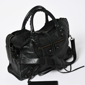 極美品 BALENCIAGA バレンシアガ バッグ ザ シティ 2WAY バッグ ブラック ハンドバッグ ショルダーバッグ 115748 中古 4a006502