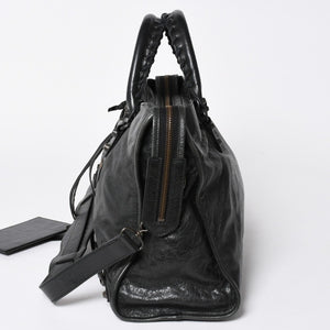 極美品 BALENCIAGA バレンシアガ バッグ ザ シティ 2WAY バッグ ブラック ハンドバッグ ショルダーバッグ 115748 中古 4a006502