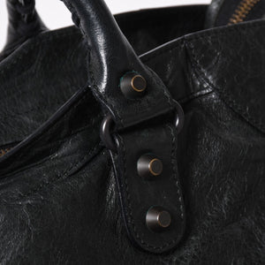 極美品 BALENCIAGA バレンシアガ バッグ ザ シティ 2WAY バッグ ブラック ハンドバッグ ショルダーバッグ 115748 中古 4a006502