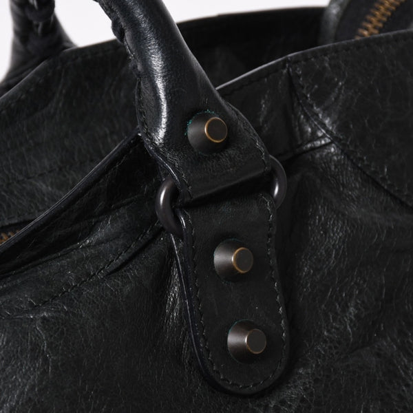 極美品 BALENCIAGA バレンシアガ バッグ ザ シティ 2WAY バッグ ブラック ハンドバッグ ショルダーバッグ 115748 中古 4a006502