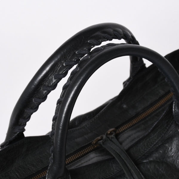 極美品 BALENCIAGA バレンシアガ バッグ ザ シティ 2WAY バッグ ブラック ハンドバッグ ショルダーバッグ 115748 中古 4a006502