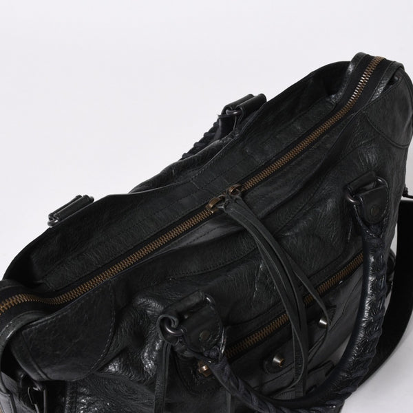 極美品 BALENCIAGA バレンシアガ バッグ ザ シティ 2WAY バッグ ブラック ハンドバッグ ショルダーバッグ 115748 中古 4a006502