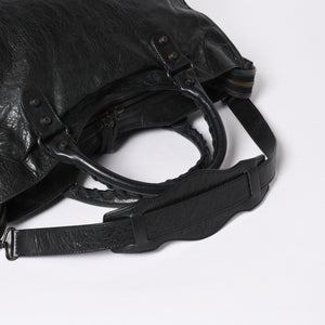 極美品 BALENCIAGA バレンシアガ バッグ ザ シティ 2WAY バッグ ブラック ハンドバッグ ショルダーバッグ 115748 中古 4a006502