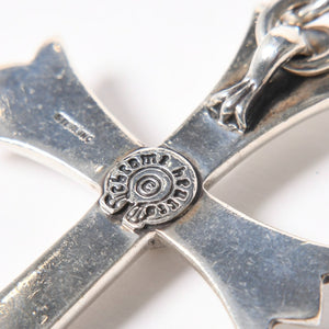 CHROME HEARTS クロムハーツ CH CRS LG & No5 DGGR ラージクロス #5ダガー キーリング 重量約55.07g 美品 中古 4a006326