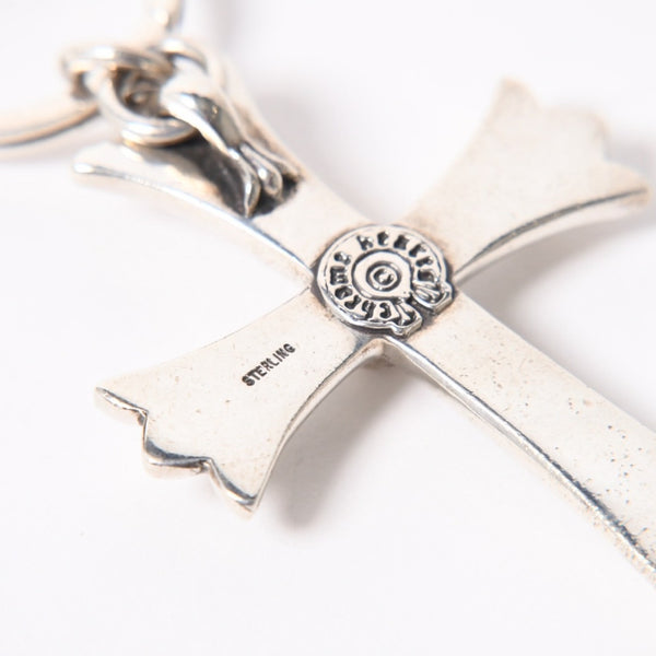 CHROME HEARTS クロムハーツ CH CRS LG & No5 DGGR ラージクロス #5ダガー キーリング 重量約55.07g 美品 中古 4a006326