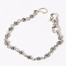 Load the image into the gallery viewer. 極美品 CHROME HEARTS クロムハーツ 1ボール ショート 1クリップ #2 クロスボール ウォレットチェーン 重量約128.17g 全長約43cm 中古 4a006325