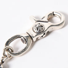 Load the image into the gallery viewer. 極美品 CHROME HEARTS クロムハーツ 1ボール ショート 1クリップ #2 クロスボール ウォレットチェーン 重量約128.17g 全長約43cm 中古 4a006325
