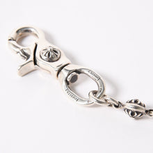 Load the image into the gallery viewer. 極美品 CHROME HEARTS クロムハーツ 1ボール ショート 1クリップ #2 クロスボール ウォレットチェーン 重量約128.17g 全長約43cm 中古 4a006325