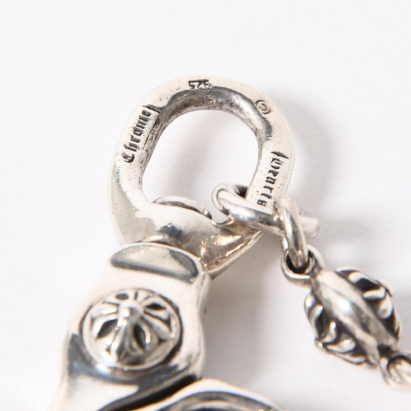 極美品 CHROME HEARTS クロムハーツ 1ボール ショート 1クリップ #2 クロスボール ウォレットチェーン 重量約128.17g 全長約43cm 中古 4a006325