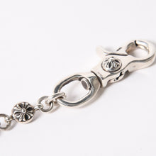Load the image into the gallery viewer. 極美品 CHROME HEARTS クロムハーツ 1ボール ショート 1クリップ #2 クロスボール ウォレットチェーン 重量約128.17g 全長約43cm 中古 4a006325