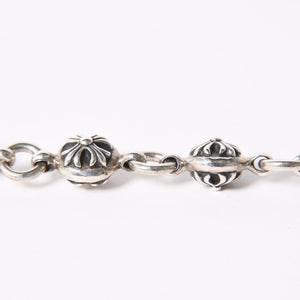 極美品 CHROME HEARTS クロムハーツ 1ボール ショート 1クリップ #2 クロスボール ウォレットチェーン 重量約128.17g 全長約43cm 中古 4a006325