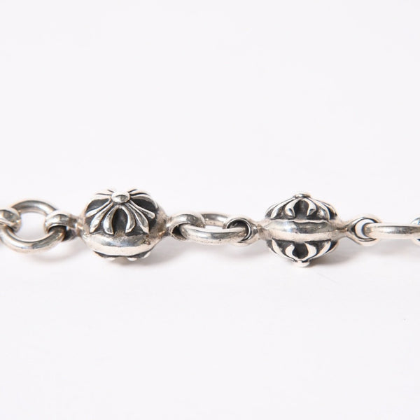 極美品 CHROME HEARTS クロムハーツ 1ボール ショート 1クリップ #2 クロスボール ウォレットチェーン 重量約128.17g 全長約43cm 中古 4a006325