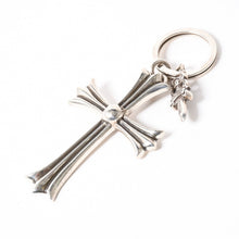 画像をギャラリービューアに読み込む, CHROME HEARTS クロムハーツ CH CRS LG &amp; No5 DGGR ラージクロス #5ダガー キーリング 重量約55.07g 美品 中古 4a006326