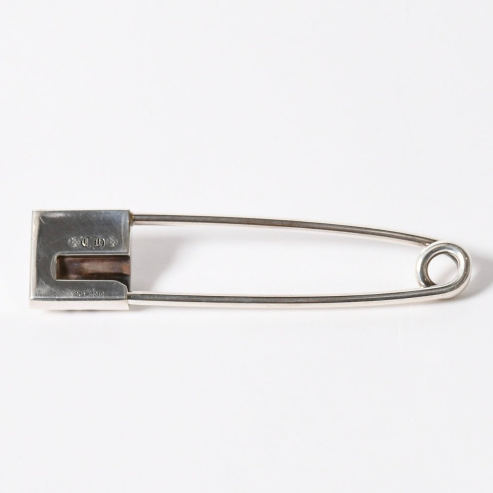 極美品 CHROME HEARTS クロムハーツ SAFETY PIN XL セーフティピン XL 重量約58.25g 2010/.925刻印 ピラミッド CHプラス 中古 4a006332
