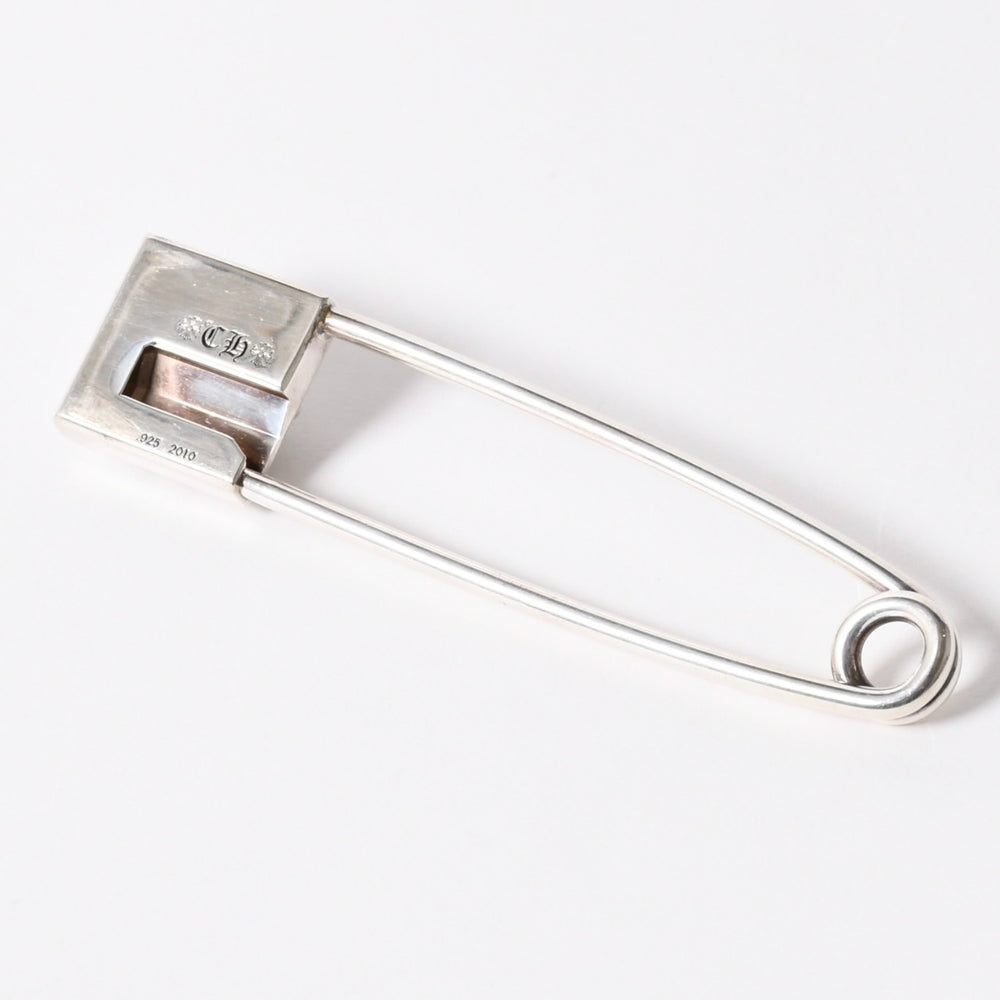 極美品 CHROME HEARTS クロムハーツ SAFETY PIN XL セーフティピン XL 重量約58.25g 2010/.925刻印 ピラミッド CHプラス 中古 4a006332