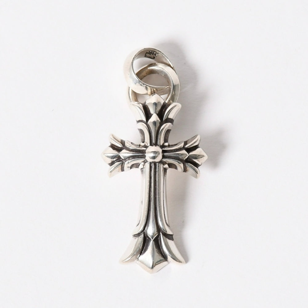 極美品 CHROME HEARTS クロムハーツ DBL CH CRS SML W/BALE ダブルCHクロス スモール W/ベイル ペンダントトップ 重量約20.96g 中古 4a006263