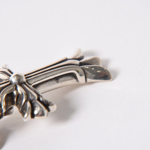 極美品 CHROME HEARTS クロムハーツ DBL CH CRS SML W/BALE ダブルCHクロス スモール W/ベイル ペンダントトップ 重量約20.96g 中古 4a006263