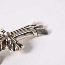 Load the image into the gallery viewer. 極美品 CHROME HEARTS クロムハーツ DBL CH CRS SML W/BALE ダブルCHクロス スモール W/ベイル ペンダントトップ 重量約20.96g 中古 4a006263