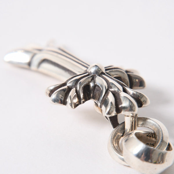 極美品 CHROME HEARTS クロムハーツ DBL CH CRS SML W/BALE ダブルCHクロス スモール W/ベイル ペンダントトップ 重量約20.96g 中古 4a006263