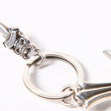 画像をギャラリービューアに読み込む, CHROME HEARTS クロムハーツ CH CRS LG &amp; No5 DGGR ラージクロス #5ダガー キーリング 重量約55.07g 美品 中古 4a006326