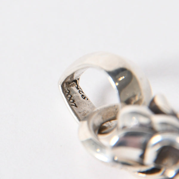 極美品 CHROME HEARTS クロムハーツ DBL CH CRS SML W/BALE ダブルCHクロス スモール W/ベイル ペンダントトップ 重量約20.96g 中古 4a006263