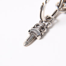 画像をギャラリービューアに読み込む, CHROME HEARTS クロムハーツ CH CRS LG &amp; No5 DGGR ラージクロス #5ダガー キーリング 重量約55.07g 美品 中古 4a006326