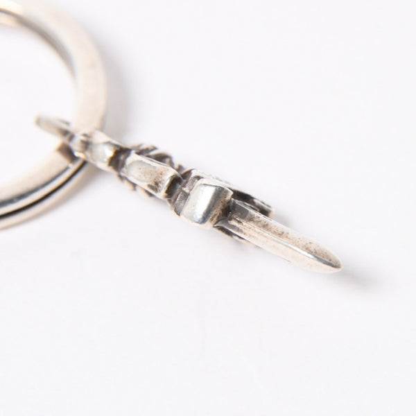 CHROME HEARTS クロムハーツ CH CRS LG & No5 DGGR ラージクロス #5ダガー キーリング 重量約55.07g 美品 中古 4a006326
