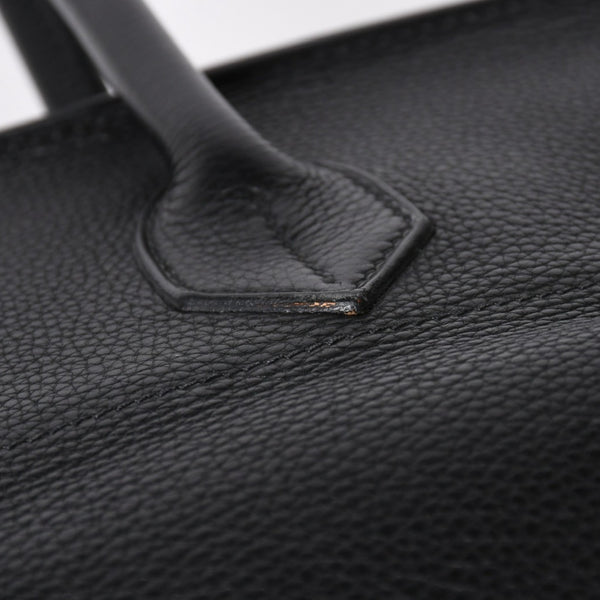 極美品 HERMES エルメス ショルダーバーキン トリヨンクレマンス ◻︎L刻印 ゴルチェ期 ブラック シルバー金具 中古 4a006327