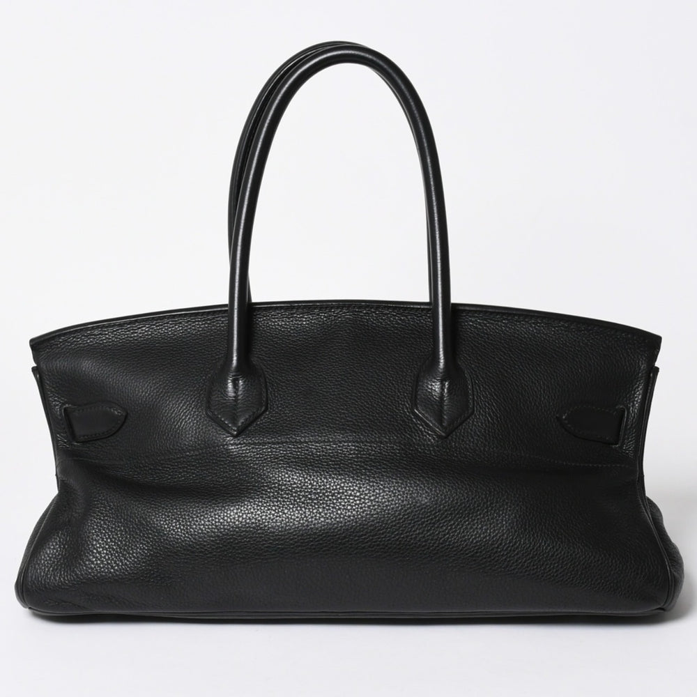 極美品 HERMES エルメス ショルダーバーキン トリヨンクレマンス ◻︎L刻印 ゴルチェ期 ブラック シルバー金具 中古 4a006327