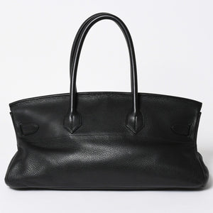 極美品 HERMES エルメス ショルダーバーキン トリヨンクレマンス ◻︎L刻印 ゴルチェ期 ブラック シルバー金具 中古 4a006327