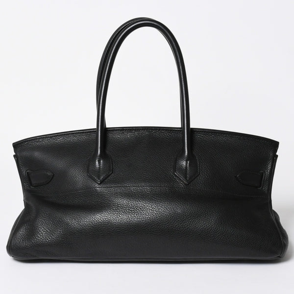 極美品 HERMES エルメス ショルダーバーキン トリヨンクレマンス ◻︎L刻印 ゴルチェ期 ブラック シルバー金具 中古 4a006327