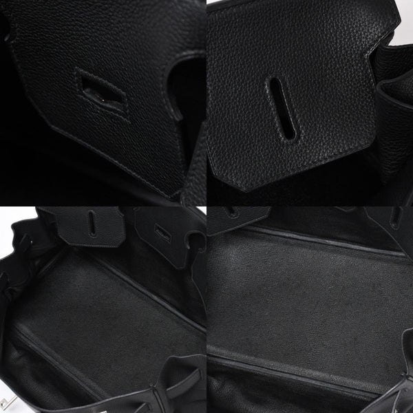 極美品 HERMES エルメス ショルダーバーキン トリヨンクレマンス ◻︎L刻印 ゴルチェ期 ブラック シルバー金具 中古 4a006327