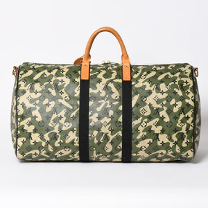 極美品 LOUIS VUITTON ルイヴィトン ×村上隆 キーポルバンドリエール55 モノグラムモフラージュ M95774 ゴールド金具 中古 4a006335