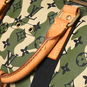 極美品 LOUIS VUITTON ルイヴィトン ×村上隆 キーポルバンドリエール55 モノグラムモフラージュ M95774 ゴールド金具 中古 4a006335
